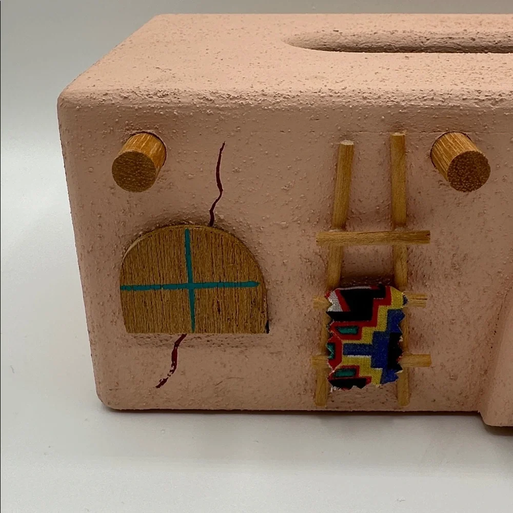 Vintage Southwest style artisan tissue holder